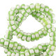 Polymer beads rondelle 7mm - White-spring green